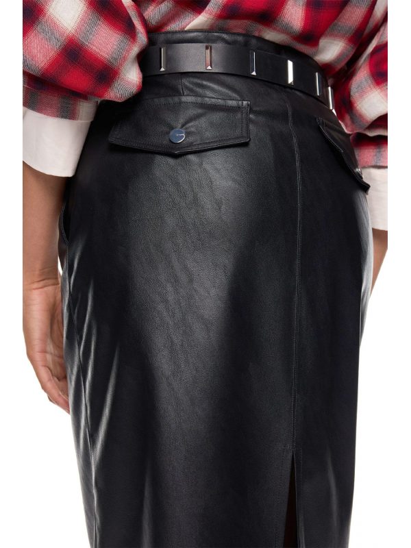 PINKO ΦΟΥΣΤΑ MAXI GERBERA SKIRT ΜΑΥΡΟ