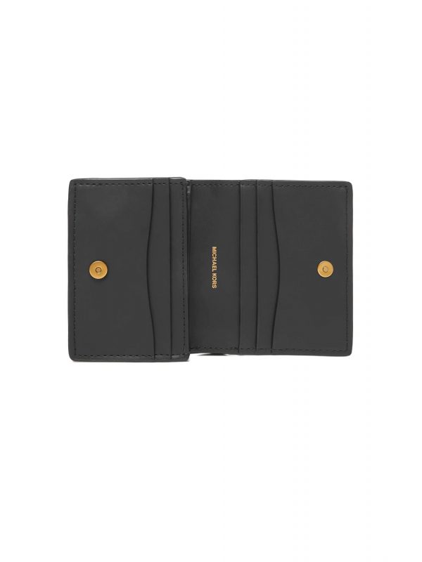 MICHAEL KORS ΠΟΡΤΟΦΟΛΙ ΒRYANT METAΛΛΙΚΟ LOGO ΜΑΥΡΟ