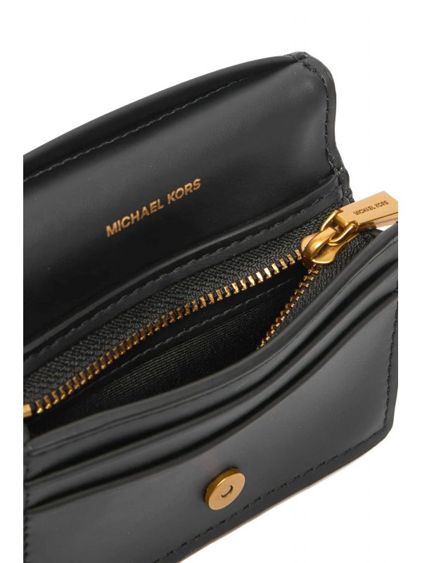 MICHAEL KORS ΠΟΡΤΟΦΟΛΙ ΒRYANT METAΛΛΙΚΟ LOGO ΜΑΥΡΟ
