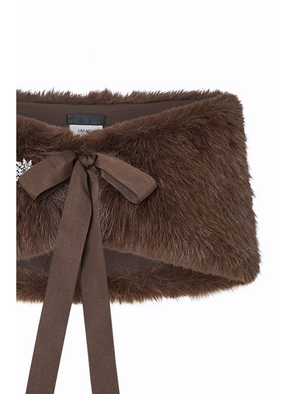 LIU-JO ΕΣΑΡΠΑ ΓΟΥΝΑ FAUX FUR ΚΑΦΕ