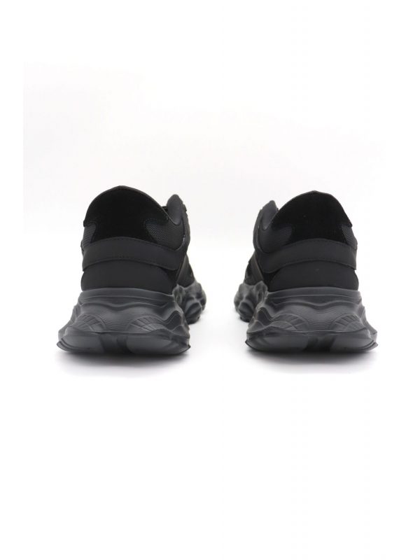 V 19.69 ΠΑΠΟΥΤΣΙ SNEAKERS LOGO ΜΑΥΡΟ