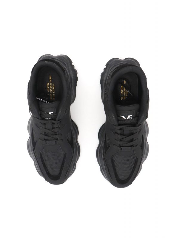 V 19.69 ΠΑΠΟΥΤΣΙ SNEAKERS LOGO ΜΑΥΡΟ
