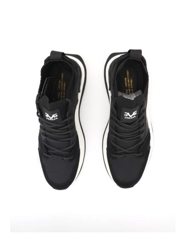 V 19.69 ΠΑΠΟΥΤΣΙ SNEAKERS LOGO ΜΑΥΡΟ