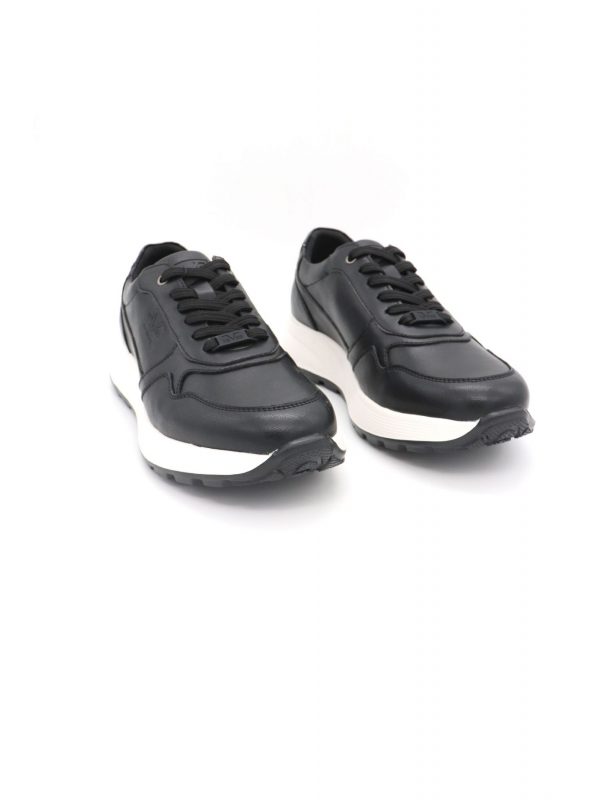 V 19.69 ΠΑΠΟΥΤΣΙ SNEAKERS LOGO ΜΑΥΡΟ