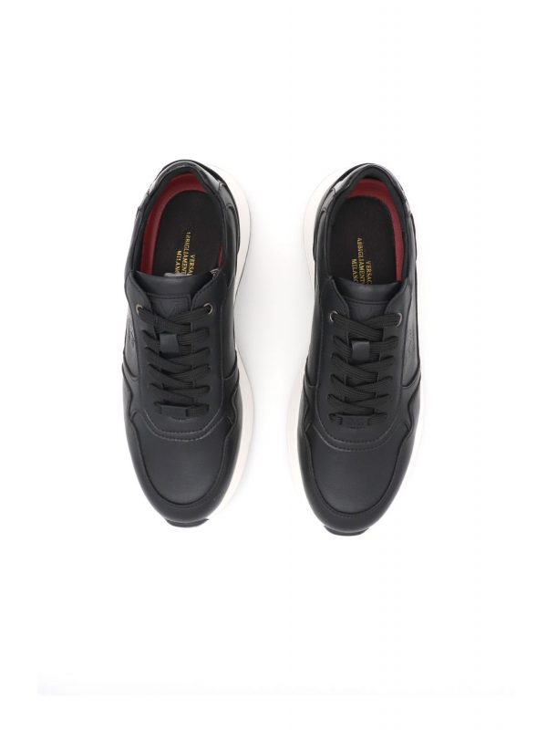 V 19.69 ΠΑΠΟΥΤΣΙ SNEAKERS LOGO ΜΑΥΡΟ