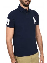 RALPH LAUREN POLO CUSTOM SLIM FIT BIG PONY  ΜΠΛΕ
