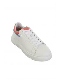 EMPORIO ARMANI ΠΑΠΟΥΤΣΙΑ SNEAKERS WOMAN ΛΟΓΟΤΥΠΟ ΛΕΥΚΟ