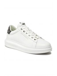 KARL LAGERFELD ΠΑΠΟΥΤΣΙΑ SNEAKERS KAPRI MENS RIVET KOUNTER ΤΡΟΥΚΣ LOGO ΛΕΥΚΟ