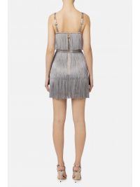 ELISABETTA FRANCHI ΦΟΡΕΜΑ MINI ΤΙΡΑΝΤΕΣ ΚΡΟΣΙΑ ΖΩΝΗ ΦΙΟΓΚΟΣ ΓΚΡΙ