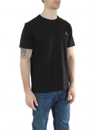 RALPH LAUREN T- SHIRT CUSTOM SLIM FIT GOLD LOGO ΜΑΥΡΟ