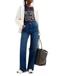 EMPORIO ARMANI JEANS ΠΕΝΤΑΤΣΕΠΟ WIDE LEG ΜΠΛΕ