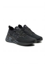 ARMANI 7 ΠΑΠΟΥΤΣΙΑ SNEAKERS LOGO ΜΑΥΡΟ