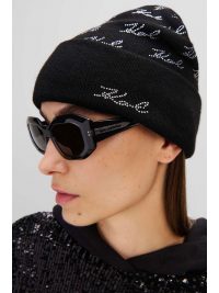 KARL LAGERFELD ΣΚΟΥΦΟΣ K/SIGNATURE RHNSTN ΜΑΥΡΟ