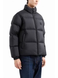 EMPORIO ARMANI ΜΠΟΥΦΑΝ ΦΟΥΣΚΩΤΟ LOGO ΜΑΥΡΟ