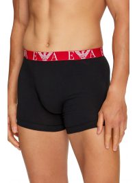 EMPORIO ARMANI ΕΣΩΡΟΥΧΑ 3PACK TRUNK COTTON STRETCH ΜΑΥΡΟ-ΚΟΚΚΙΝΟ