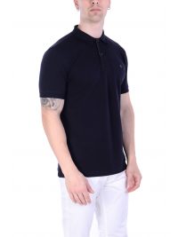 DORS POLO PIQUE LOGO PIMA COTTON ΜΑΥΡΟ