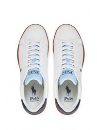 RALPH LAUREN ΠΑΠΟΥΤΣΙΑ SNEAKERS HRT-CRT-SK-LTL ΛΕΥΚΟ-ΜΠΛΕ