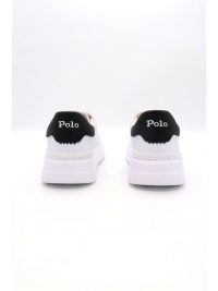 RALPH LAUREN ΠΑΠΟΥΤΣΙΑ SNEAKERS COURT-SK-LTL ΛΕΥΚΟ-ΜΑΥΡΟ