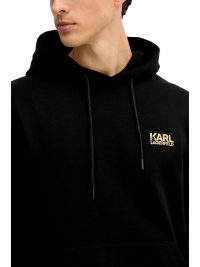 KARL LAGERFELD ΦΟΥΤΕΡ HOODIE GOLD LOGO ΜΑΥΡΟ