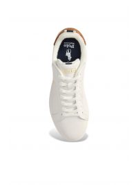 RALPH LAUREN ΠΑΠΟΥΤΣΙΑ SNEAKERS HRT-CRT-RIB-SK-LTL ΛΕΥΚΟ-ΤΑΜΠΑ