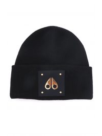 MOOSE KNUCKLES ΣΚΟΥΦΟΣ ΠΛΕΚΤΟ ICON GOLD LOGO ΜΑΥΡΟ