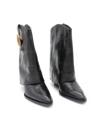 KURT GEIGER ΠΑΠΟΥΤΣΙΑ MΠΟΤAKIA FOLD OVER ANKLE BOOT ΑΝΑΓΛΥΦΟ ΣΧΕΔΙΟ LOGO MAYΡΟ