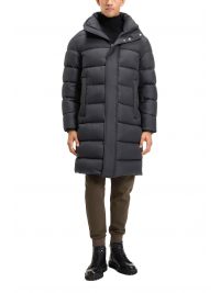BOSS ΜΠΟΥΦΑΝ PUFFER H-CENUTO HOODIE ΜΑΥΡΟ