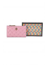 KURT GEIGER ΠΟΡΤΟΦΟΛΙ KENSINGTON BIFOLD WALLET KAΠΙΤΟΝΕ LOGO ΡΟΖ