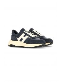HOGAN ΠΑΠΟΥΤΣΙΑ SNEAKERS HYPERLIGHT ALLACCIATO H ΔΕΡΜΑ ΜΠΛΕ-ΛΕΥΚΟ
