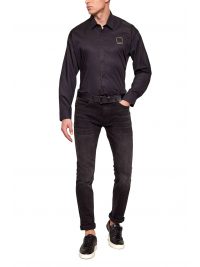 KARL LAGERFELD ΠΟΥΚΑΜΙΣΟ LOOSE FIT GOLD LOGO ΜΑΥΡΟ