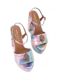 KURT GEIGER ΠΑΠΟΥΤΣΙΑ ΠΕΔΙΛΑ KENSINGTON PLATFORM SDL ΣΤΡΑΣ LOGO ΠΟΛΥΧΡΩΜΟ