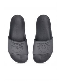 PINKO ΠΑΝΤΟΦΛΕΣ DILLY 01 - SLIPPER RUBBERIZED ΜΑΥΡΟ
