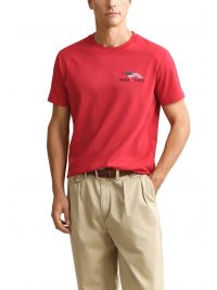 GANT T-SHIRT REGULAR FIT LOGO ΚΟΚΚΙΝΟ