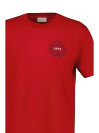 GANT T-SHIRT GRAPHIC LOGO ΚΟΚΚΙΝΟ