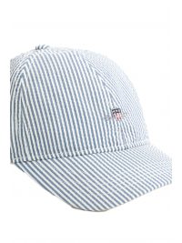 GANT ΚΑΠΕΛΟ ΡΙΓΕ SEERSUCKER CAP ΜΠΛΕ-ΛΕΥΚΟ