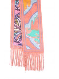 KURT GEIGER ΦΟΥΛΑΡI LG SQUARE SCARF LOGO ΡΟΖ/ΠΟΛΥΧΡΩΜΟ