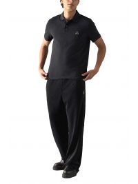 MOOSE KNUCKLES POLO EVERETT GOLD LOGO  ΜΑΥΡΟ