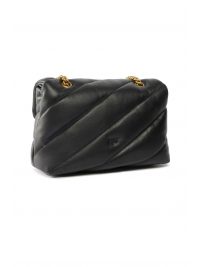 PINKO ΤΣΑΝΤΑ PUFF CLASSIC NEW BUCKLE SHEEP NAPPA ΜΑΥΡΟ