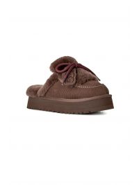 UGG ΠΑΠΟΥΤΣΙΑ ΠΑΝΤΟΦΛΕΣ DISQUETTE HERITAGE LOGO ΣΚΟΥΡΟ ΚΑΦΕ