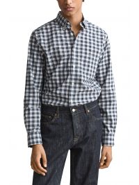 GANT ΠΟΥΚΑΜΙΣΟ ΚΑΡΩ REG POPLIN CHECK SHIRT ΚΥΠΑΡΙΣΣΙ-ΛΕΥΚΟ-ΜΩΒ