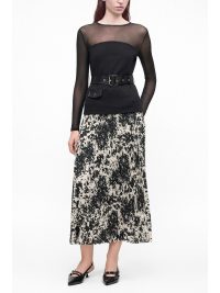 KARL LAGERFELD TOP BIKER DETAIL LS TOP SLIM FIT ΑΠΟΣΠΩΜΕΝΗ ΖΩΝΗ ΜΑΥΡΟ