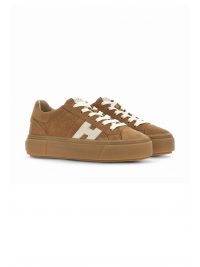 HOGAN ΠΑΠΟΥΤΣΙΑ SNEAKERS H705 ALLACCIATO H LOGO ΔΕΡΜΑ ΤΑΜΠΑ