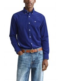 GANT ΠΟΥΚΑΜΙΣΟ ΚΟΤΛΕ REG CORDUROY SHIRT ΜΠΛΕ ΗΛΕΚΤΡΙΚ