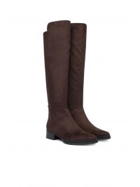MICHAEL KORS ΠΑΠΟΥΤΣΙΑ ΜΠΟΤEΣ LEX BOOT ΦΕΡΜΟΥΑΡ LOGO ΣΚΟΥΡΟ ΚΑΦΕ