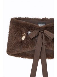 LIU-JO ΕΣΑΡΠΑ ΓΟΥΝΑ FAUX FUR ΚΑΦΕ