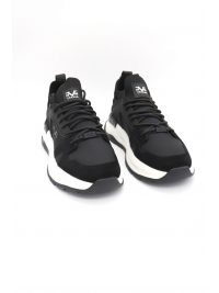 V 19.69 ΠΑΠΟΥΤΣΙ SNEAKERS LOGO ΜΑΥΡΟ