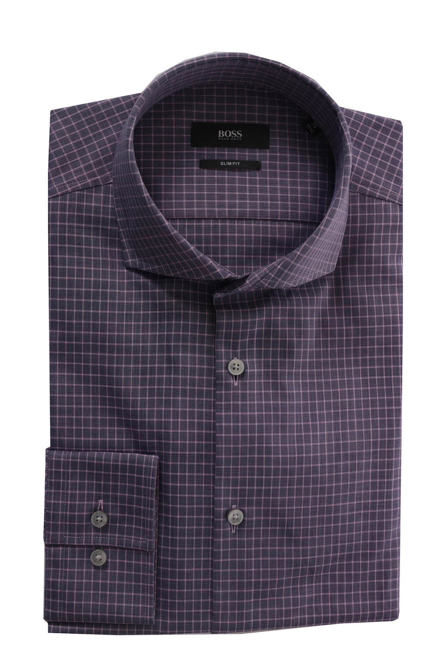 BOSS ΠΟΥΚΑΜΙΣΟ JASON SLIM FIT ΚΑΡΩ ΜΩΒ