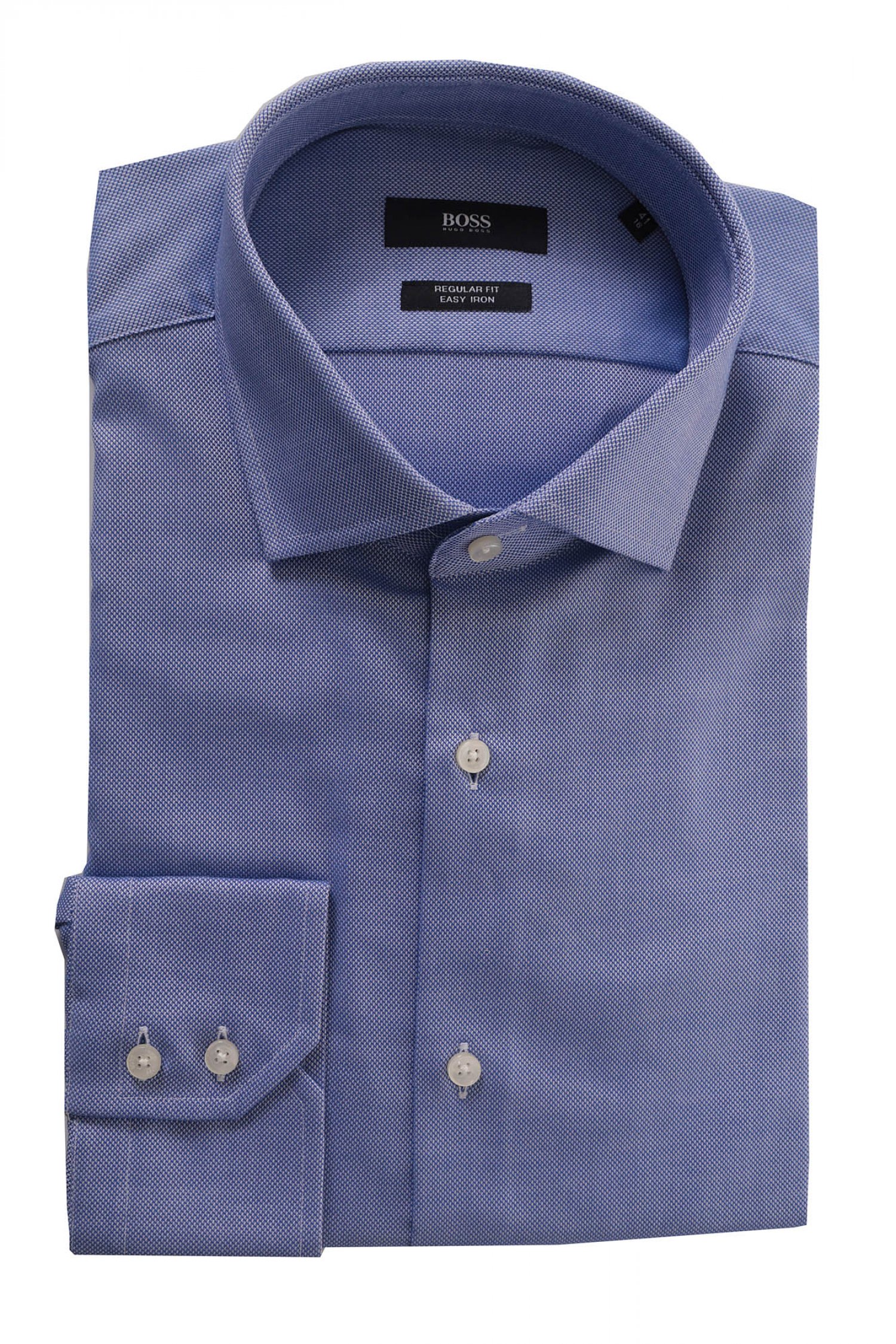 BOSS ΠΟΥΚΑΜΙΣΟ GORDON REGULAR FIT EASY IRON ΜΙΚΡΟΣΧΕΔΙΟ ΓΑΛΑΖΙΟ