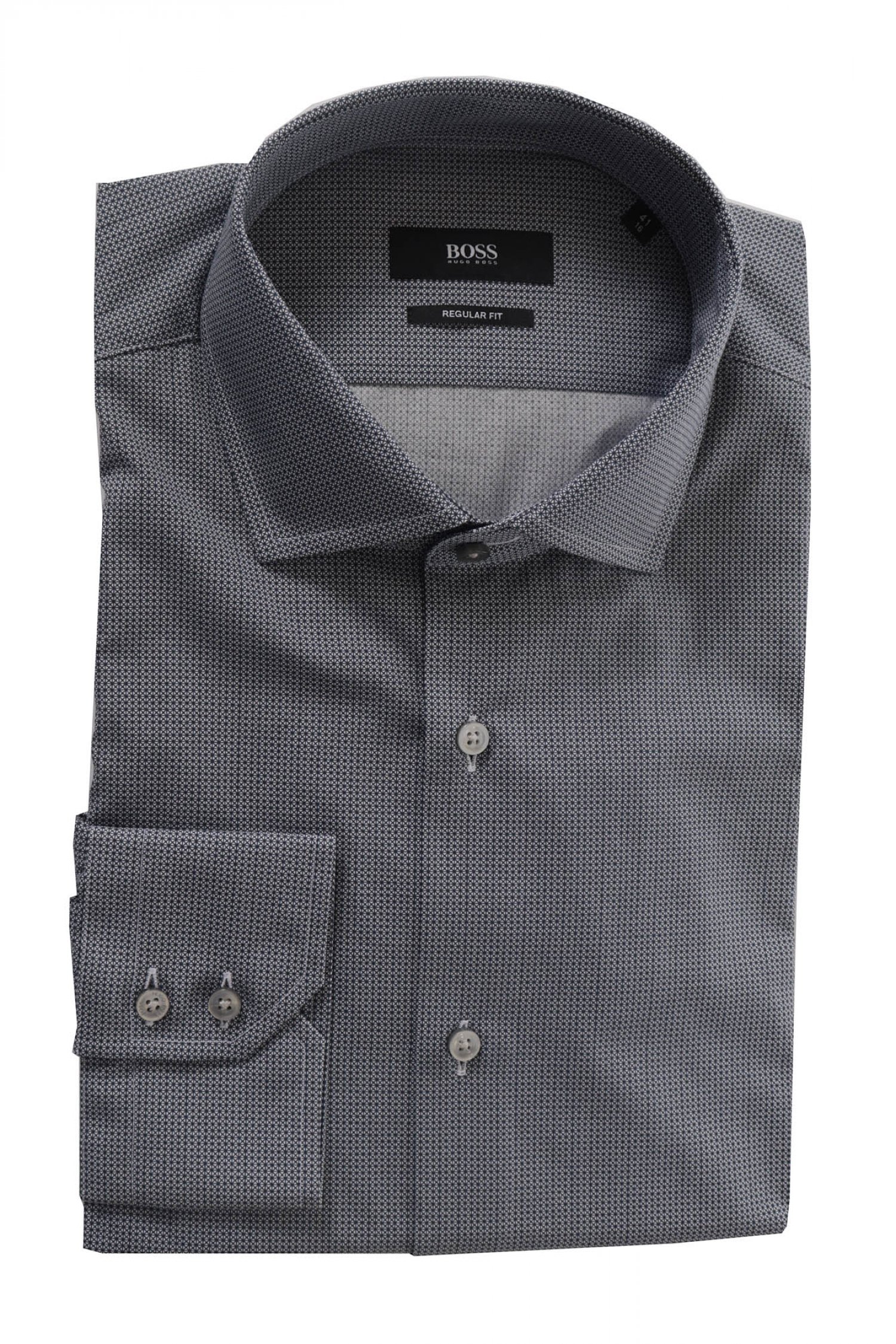 BOSS ΠΟΥΚΑΜΙΣΟ GORDON REGULAR FIT ΜΙΚΡΟΣΧΕΔΙΟ ΜΠΛΕ