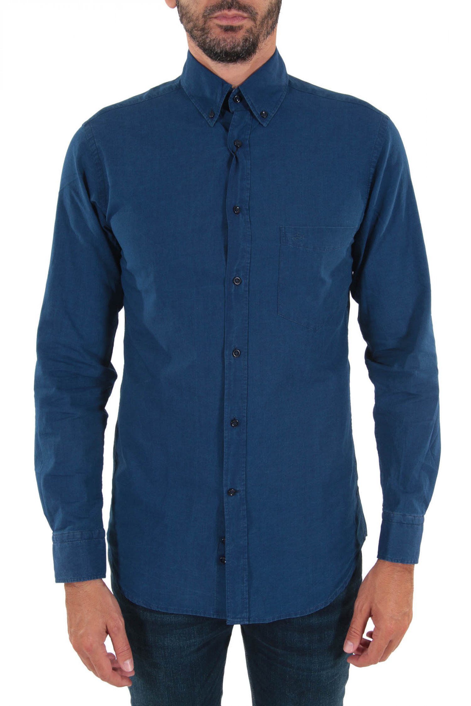 PAUL&SHARK ΠΟΥΚΑΜΙΣΟ ΣΑΜΠΡΕ ΚΟΜΠΟΖΕ ΜΠΛΕ